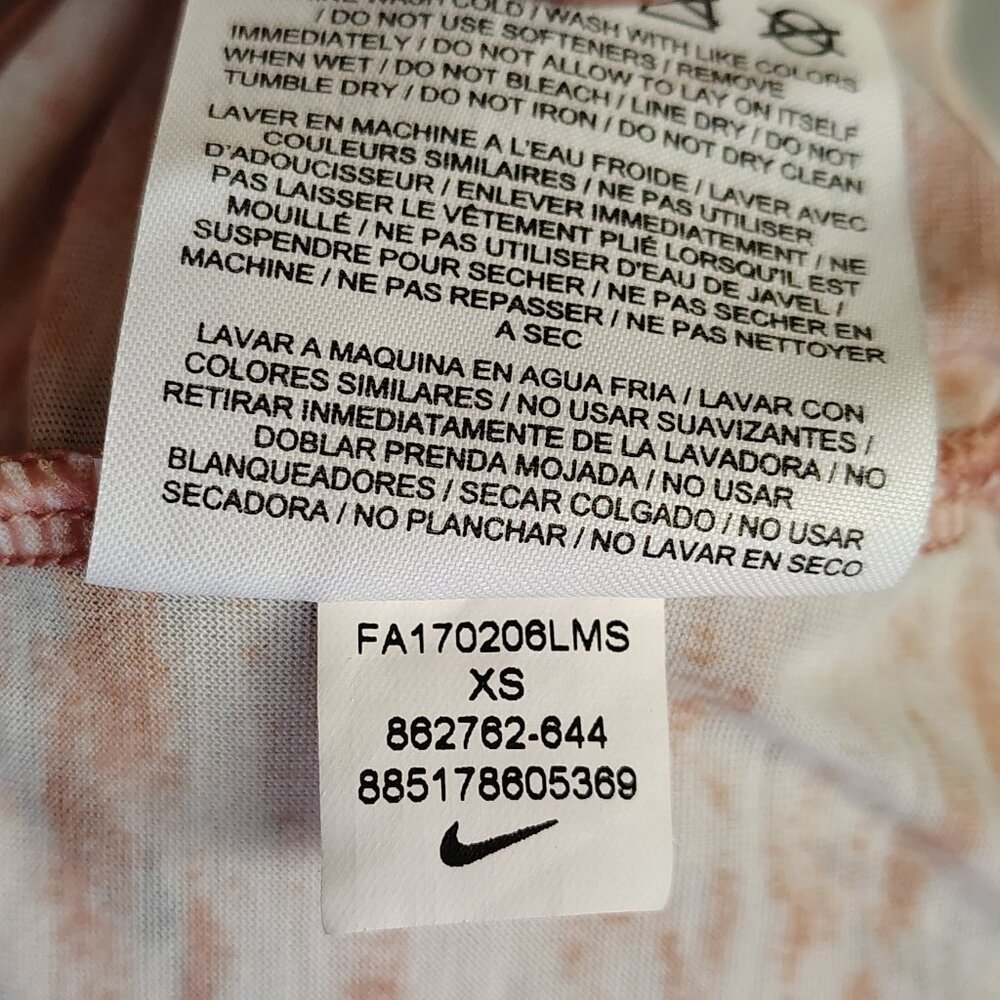 Nike Breath DRI-FIT Womens Athletic Tank Top XS Racerback Peach Pink Gym Workout - Picture 8 of 9
